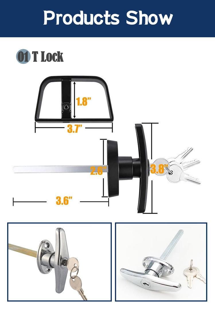 Double Roll up European Style Locks Keys Garage Door Side Opener Lock Latch Garage Door Locking System for Swing Garage Door