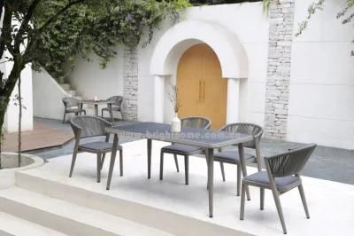 New Arrive Aluminium PE Rattan Weaving Patio Garden Outdoor Dining Furniture