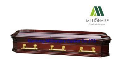 Hardwood Coffins with Customized Sizes, Colors and Handles