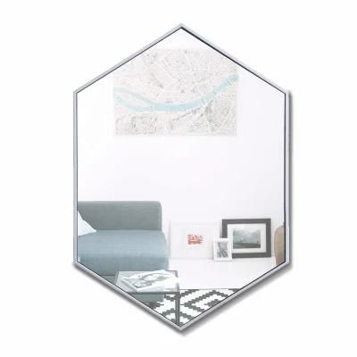 High Quality Hexagon Silver Mirror Big Size Bedroom Decorative Furniture