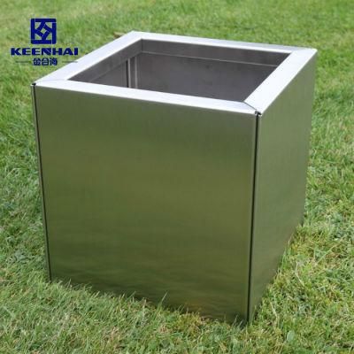 Outdoor Stainless Steel Flower Pot Square Flower Pot Stand