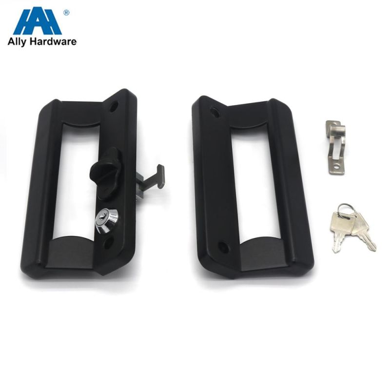 D Type PVC Alloy Sliding Door Handle with Key