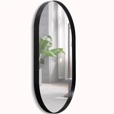 High End Matt Black Hardware Cloakroom Personalized Decorative Fitting Mirror