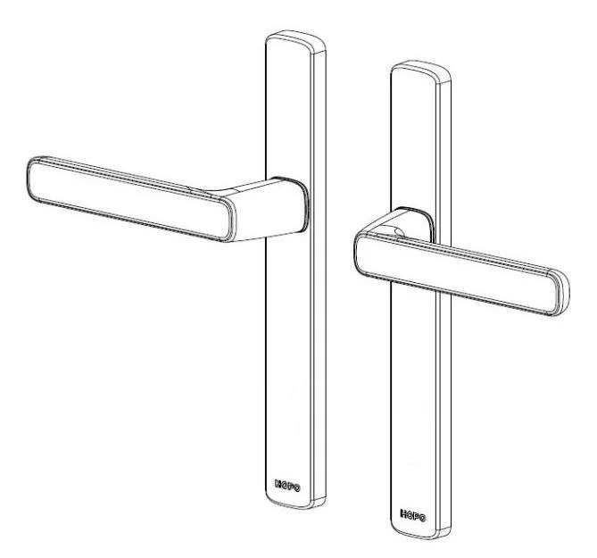Hopo New Product Hardware Silver Safe Metal Door Handle