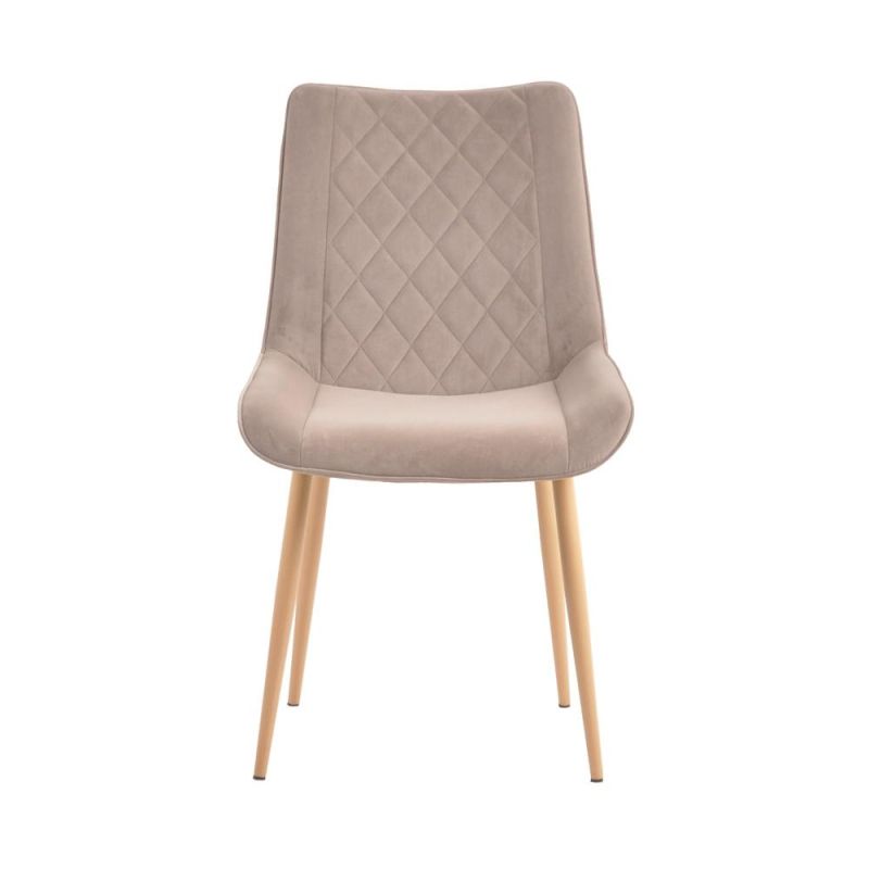 Exquisite Structure Manufacturing Cheap Modern Grey Fabric Dining Chair