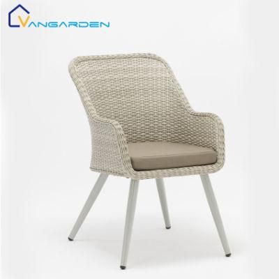 Plastic Rattan Relaxing Balcony Lounge Chair Outdoor Aluminum Frame Garden Furniture with Cushion