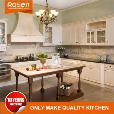American Style Practical High Capacity White Solid Wood Kitchen Cabinet