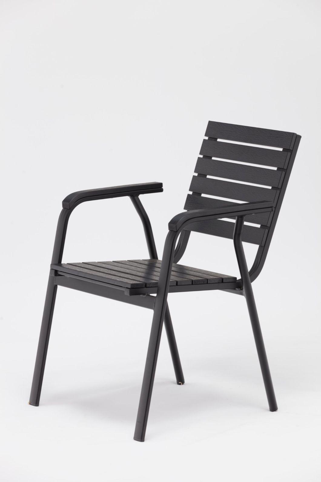 Wholesale Outdoor Furniture Metal Chair Teak Wood Color