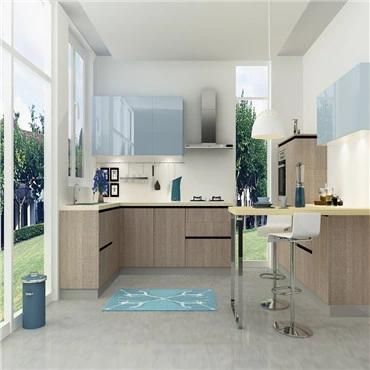 2021 Luxury Kitchen Furniture Solid Wood Cabinet Dark Color