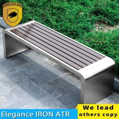 Outdoor Bench Outdoor Bench Leisure Garden Courtyard Antiseptic Solid Wood Plastic Wood Iron Park Chair Row Chair