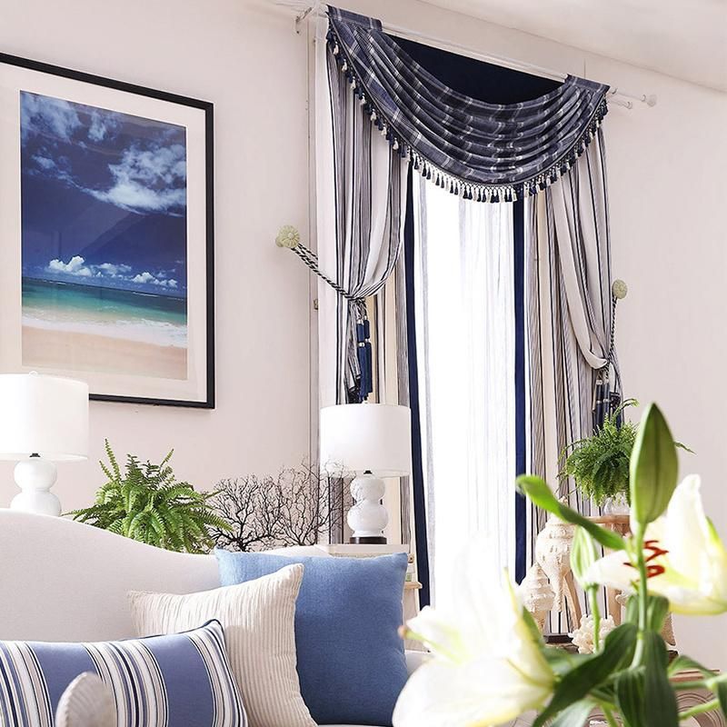 Zhida Home Textile European Design Waterproof Flame Retardant Blackout Woven 100% Polyester Window Curtain for Hotel