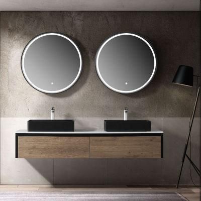 Talco 1800 Modern MDF European Bathroom Cabinet with LED Round Mirror