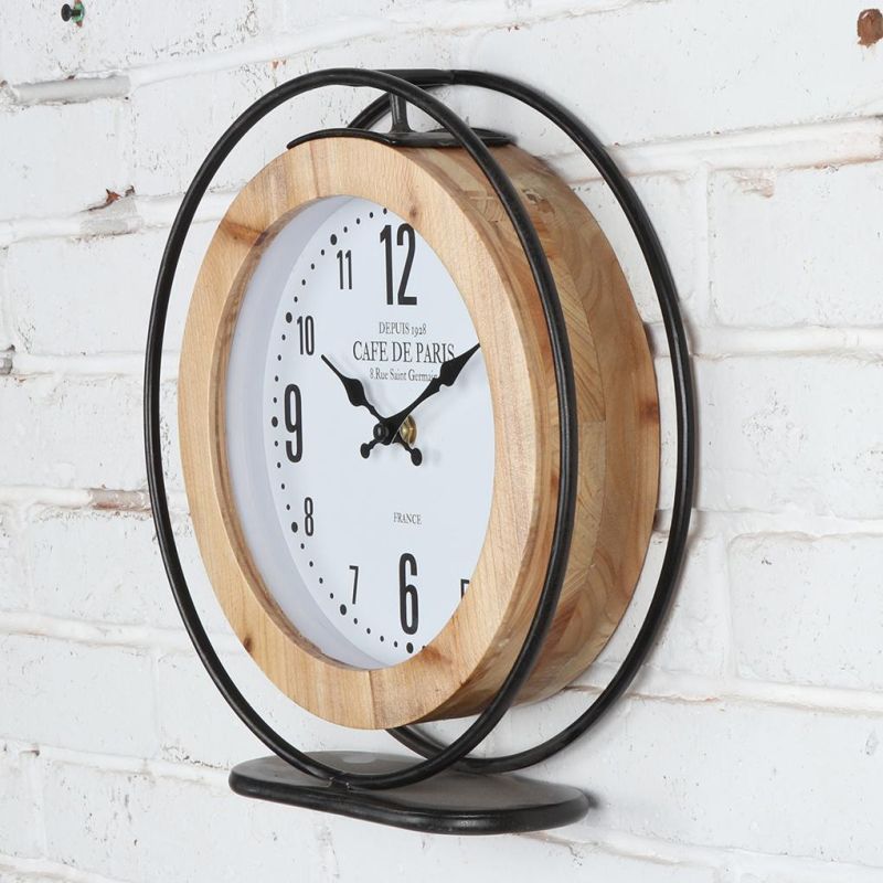 Wholesale Antique Wooden Table Clock Home Decor Desk Table Clocks