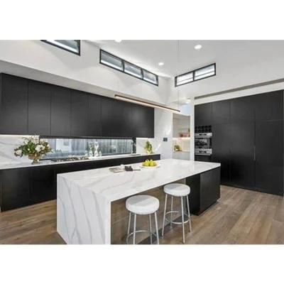 Latest Coming Customized Black Lacquer or PVC vacuum Finish Modern Designs Kitchen Cabinet