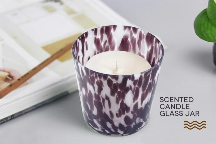 Leopard Glass Candle Cup Glass Candle Holder for Wedding