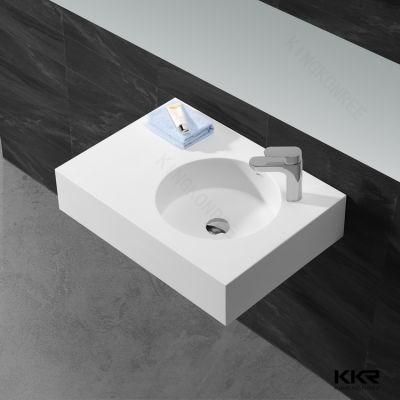 European Bathroom Stone Resin Vanity Sink Solid Surface Wash Basin
