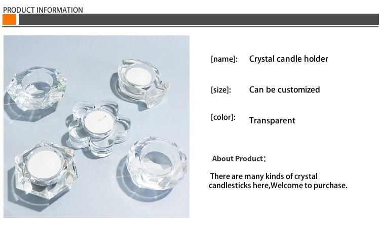 Crystal Diamond Shape Tealight Candlestick for Home Decoration