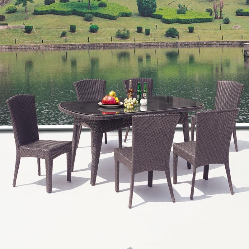 Popular Outdoor European Style Patio Furniture and Leisure Rattan Bistro Table and Chair Set