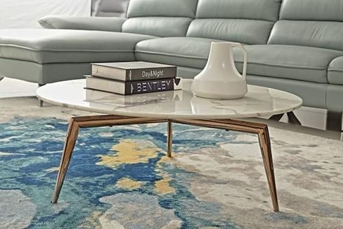 European Style Furniture MDF Luxury Coffee Marble Table with TV Stand