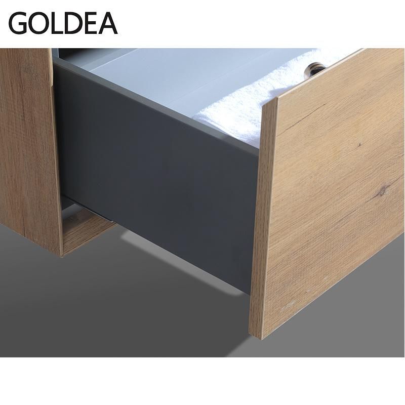 Modern Floor Mounted Goldea Hangzhou Bathroom Mirror Cabinet Standing MDF