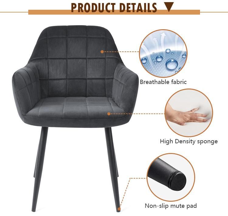 European Design Dining Room Furniture with Metal Leg Ergonomic Home Furniture Chair