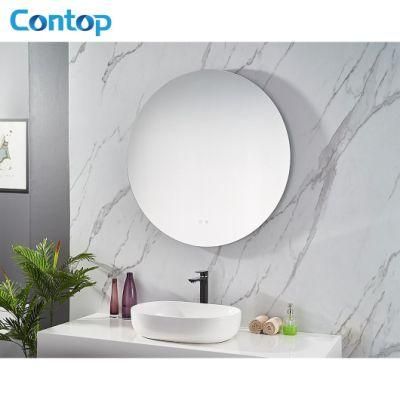 SAA Approval Australia Standard Hotel Decorative Frameless Bathroom Round Wall Custom Glass LED Mirror