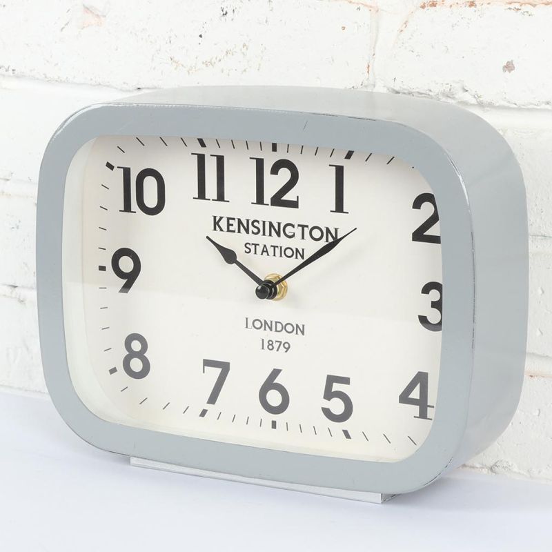 Iron Table Clock in Simple Style, Metal Mantel Clock, Iron Bracket Desk Clock for Home Decor