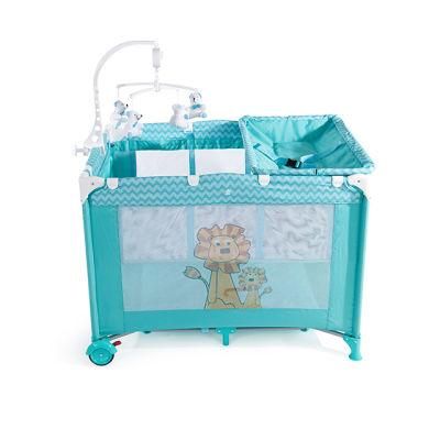 Factory Best Selling Bed Side Baby Crib, European Travel Baby Cot Bed/