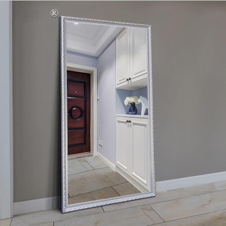 Bracket Full-Length Mirror Floor Fitting Mirror European-Style Solid Wood Clothing Store Mirror