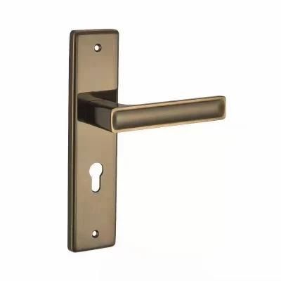 Copper Zinc Alloy Aluminum Material Chrome Plated Lever Handles on Plate