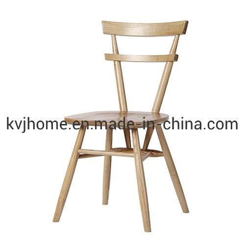Kvj-9015 European Ash Windsor Solid Wood Elegant Dining Chair