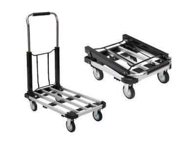 Aluminum Cart Platform Trolley Folding Truck 150kg Capacity Trolley Hand Luggage Cart (HJ153)