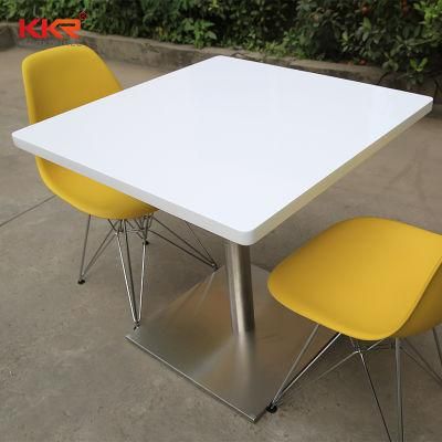 Elegant European Acrylic Stone Solid Surface Dining Table with Chairs