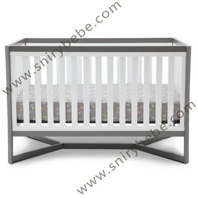 Modern Portable Hotel Bumper Breathable Wooden Baby Cot for Sleeping