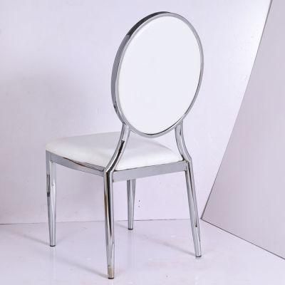 Factory Wholesale Golden Stainless Steel Dining Chair Living Room Hotel Dining Chair Simple Modern European Leather Dining Chair