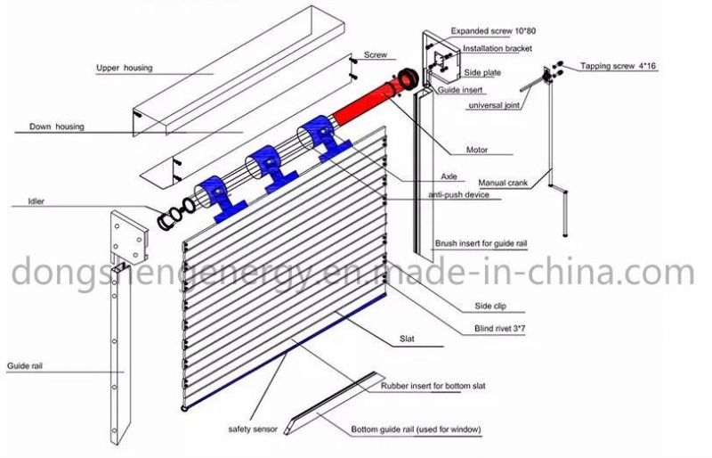 Energy Saving Foaming Aluminum Shutters/Roll-up Blinds with PU Foam