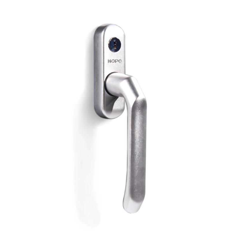 Spindle Drive Handle Keyed for Awining Window Anodized Silver Color