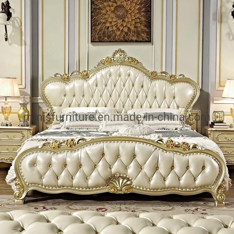 (MN-MB91) European Royal Style Furniture Bedroom Wooden Bed