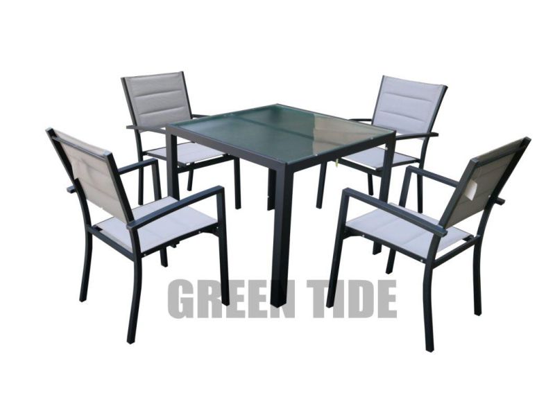 Outdoor Garden Patio Furniture Aluminum Dining Furniture Sets 5PCS