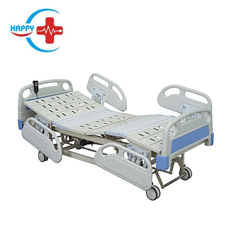Hc-M002 Paramount Foldable ICU Electrical Hospital Bed with CPR Function Adjustable ABS Panel+Washable Bed Pads Facial Bed
