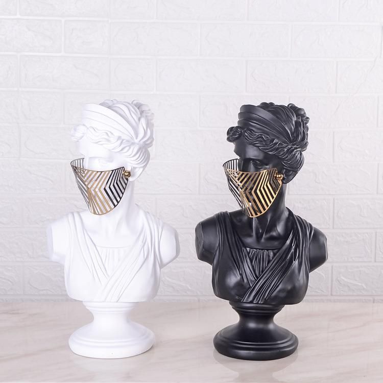 European Style Apollo Plaster Sculpture Resin Handicrafts Placed Figures