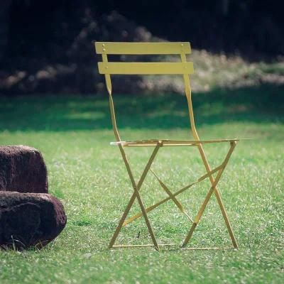 Portable Outdoor Furniture All Weather Resistant Metal Folding Chair Patio Leisure Furniture Dining Chair