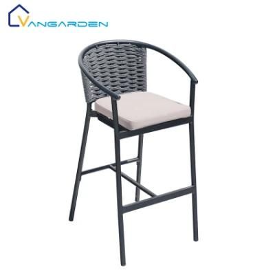 Vangaden Commercial Outdoor Garden Aluminum Rope Bar Chair