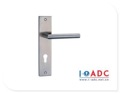 Modern Style Design Stainless Steel Door Handle on Plate, Inox Hollow Door Handle Lock
