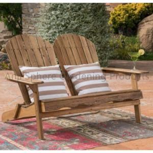 Courtyard Wooden Double Chair Lover Chair