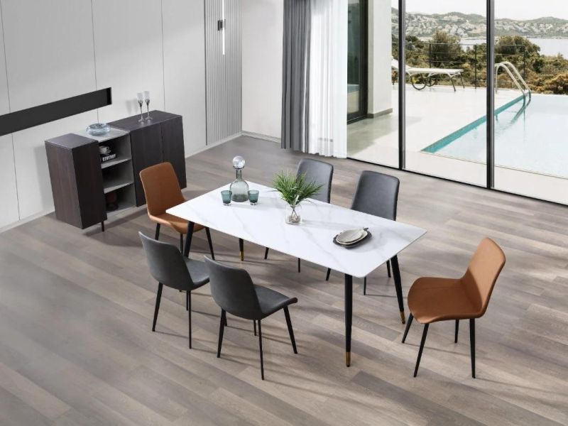 Modern Home Furniture Dining Table Metal Chair