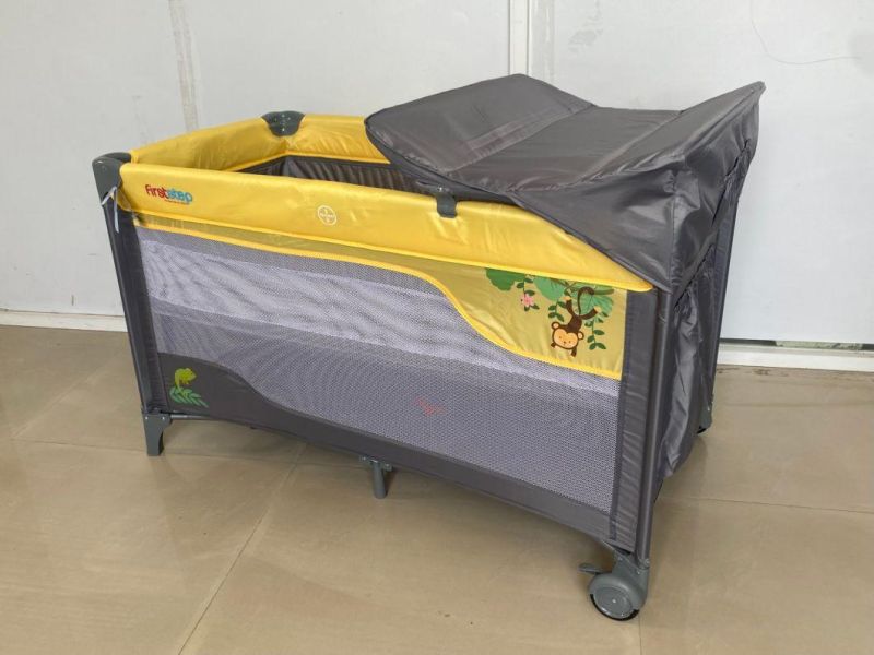 Mamakids S12-7 New Plastic Baby Playpen European Standard Hot Sale Baby Travel Cot with Changing Table