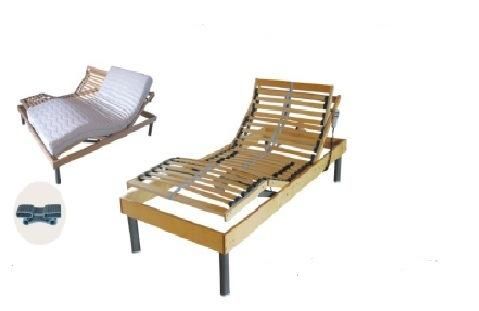 Home Furniture European Style Birch Wood Slat Adjustable Bed Electric Bed