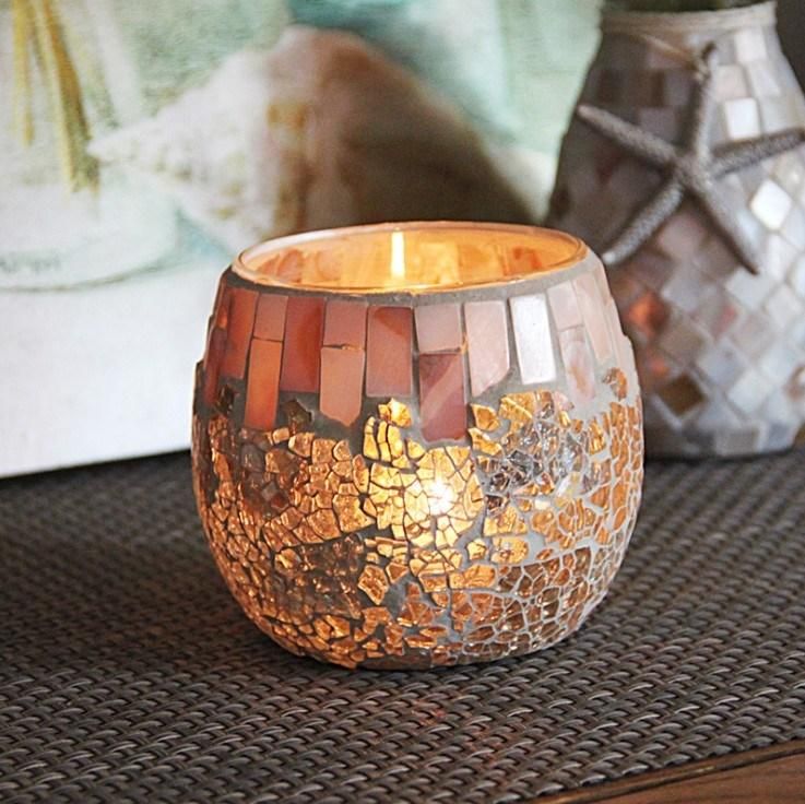 Shell Glass Candle Cup DIY Aromatherapy Candle Holder for Decoration