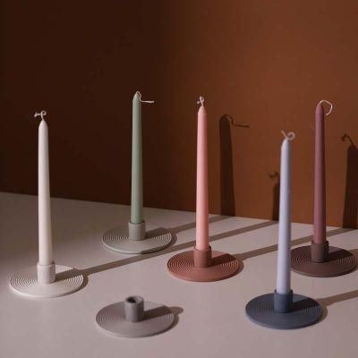 Nordic Minimalist Creative Spiral Pattern Ceramic Candlestick Handicraft Home Decoration